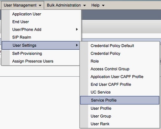 Service Profile Configuration