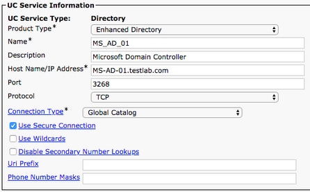 SUC Service configuration - Directory