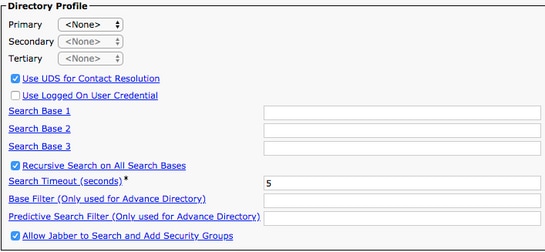 UC Service configuration - Directory