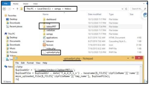 Specify the folder location to store the Jabber's PRT logs.