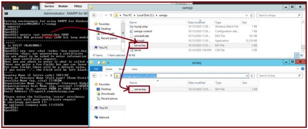 Copy the server.key to a new folder location.