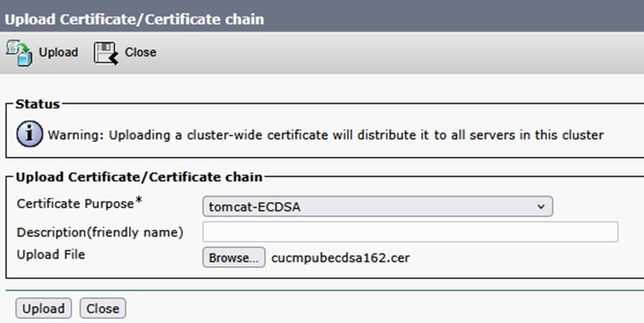 ECDSA Certificate