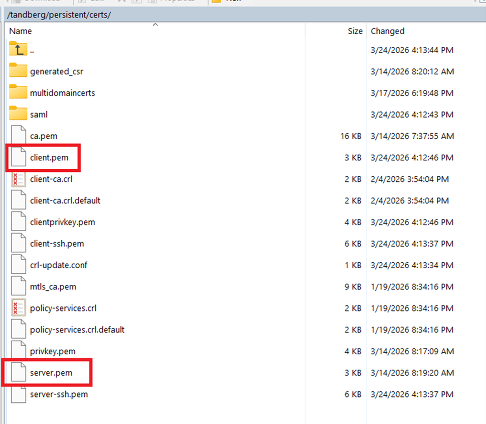 Client and Server pem Files