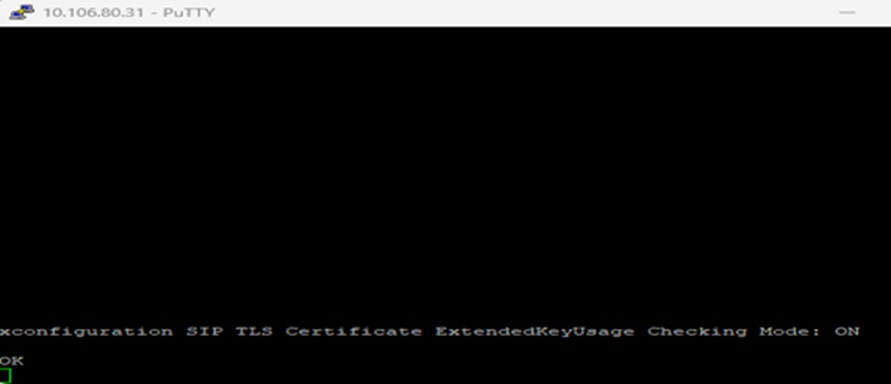 PUTTY to Checking Mode On