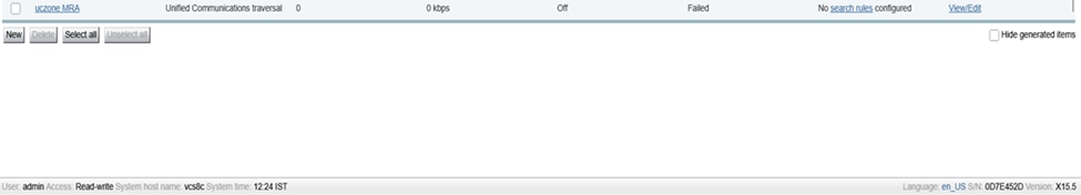 Unified Communication Zone Failure