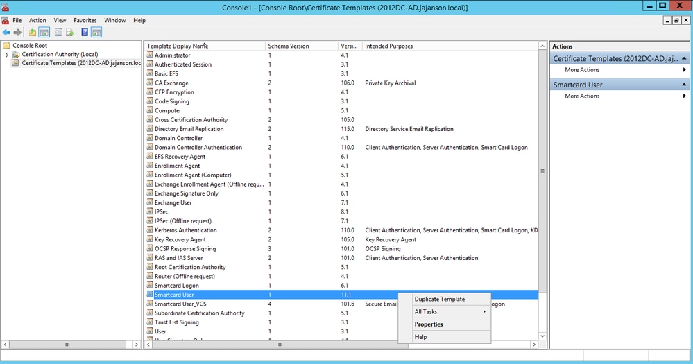 Domain Controller Certificate Templates