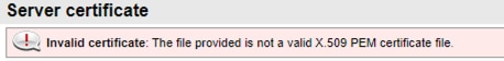 Certificate Format Invalid