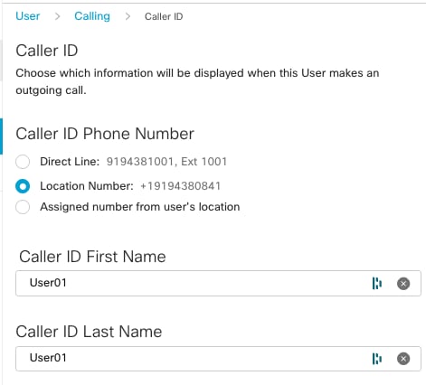 Copy Location Number for Caller ID in Local Gateway