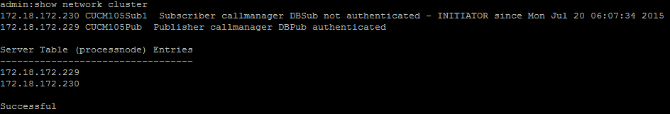 Troubleshoot CUCM db Replication - Run the show network cluster Command