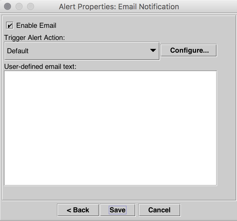 Alert Properties: Email Notifications.