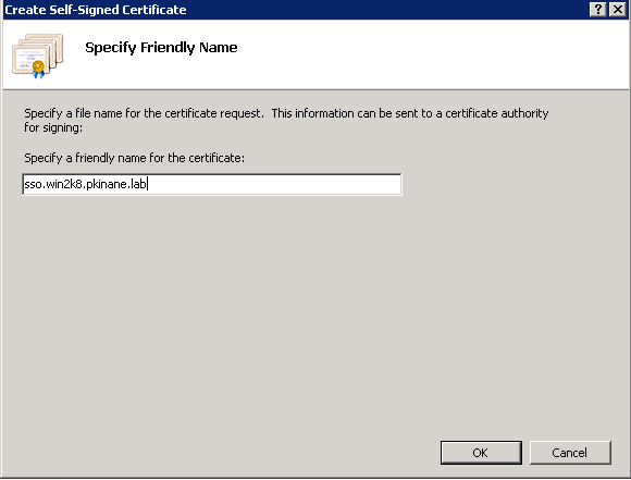 SSO with CUCM and AD FS - Troubleshoot dotless certificate - Specify alias name for certificate