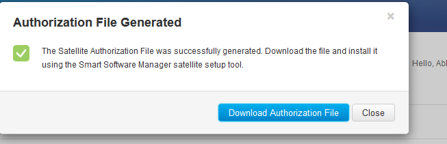 Authorization File Generated and Download