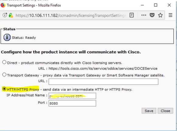 Configure How the Product Instance will Communicate with Cisco
