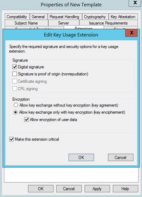 Edit Key Usage Extension