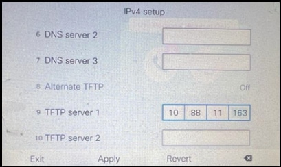 Configure the TFTP IP on the Phone