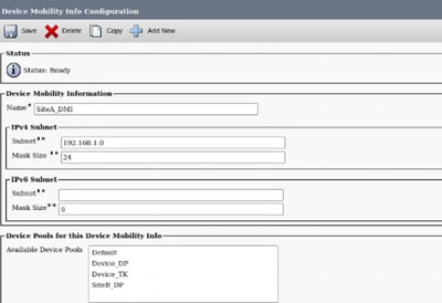 Create Device Mobility Information