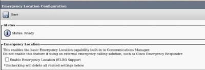 Enable Emergency Location Call Handler