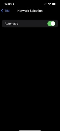 Enable Automatic Network Selection
