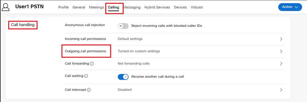 Calling Tab 1