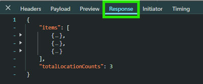 Response Tab