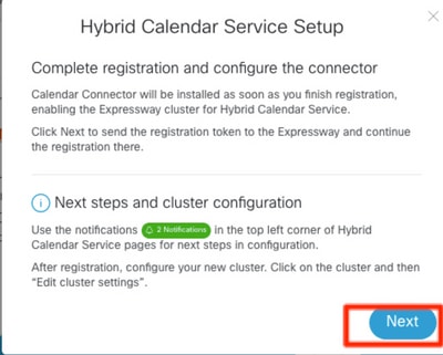 Hybrid Calendar Service Setup Configuration