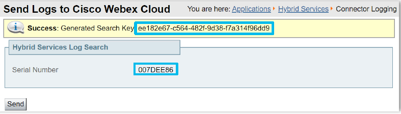 Send logs to Cisco Webex Cloud