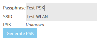 Select Generate PSK