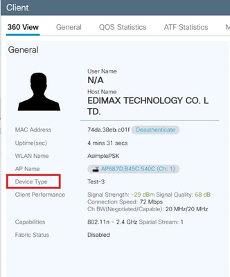 Device Type Under Client 360