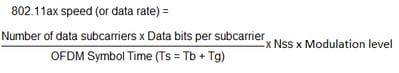 Formula to calculate throughput