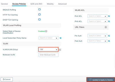 Policy Profile Vlan Mapping
