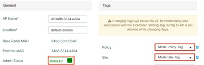 Mapping Tags to  Access Points
