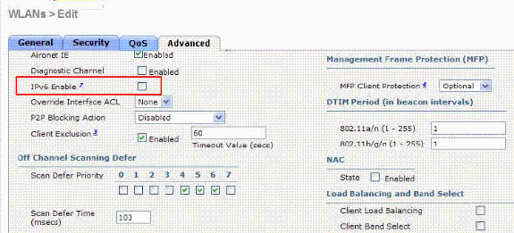 Select the Desired WLAN and Choose Advanced
