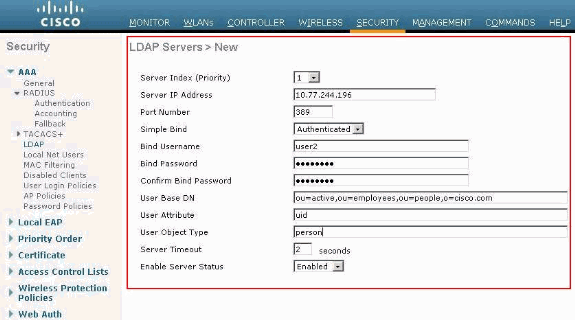 إضافة خادم LDAP