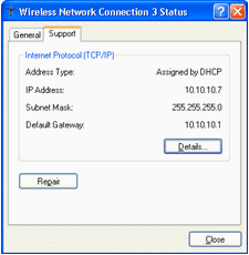 عنوان IP المتوفر ل WLC