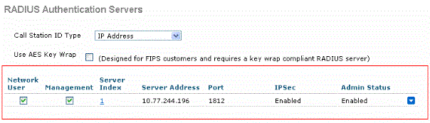 Radius Authentication Servers