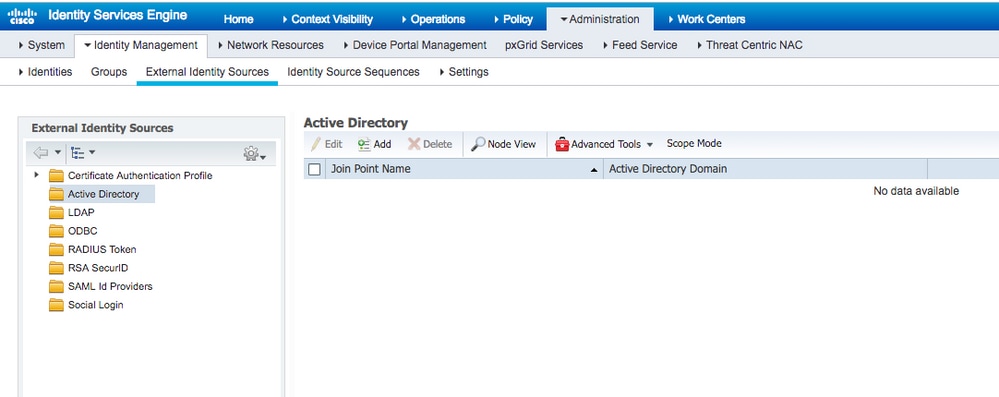 Create a New Active Directory Join Point