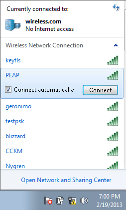 Connect PEAP SSID