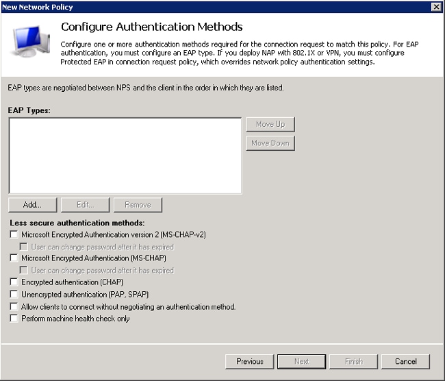Configure Authentication Methods