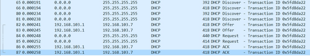 Capturar cliente DHCP de Border01