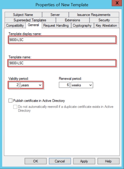 Configure the Certificate Template