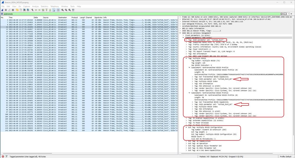 MBSSID OTA 캡처 여러