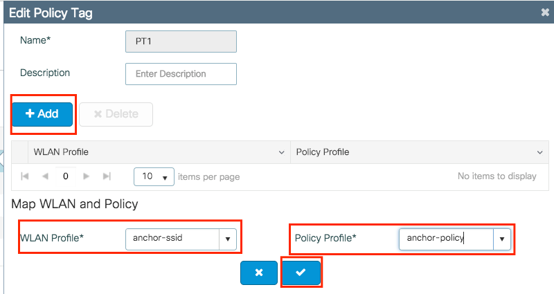 Add the WLAN to the Policy Tag