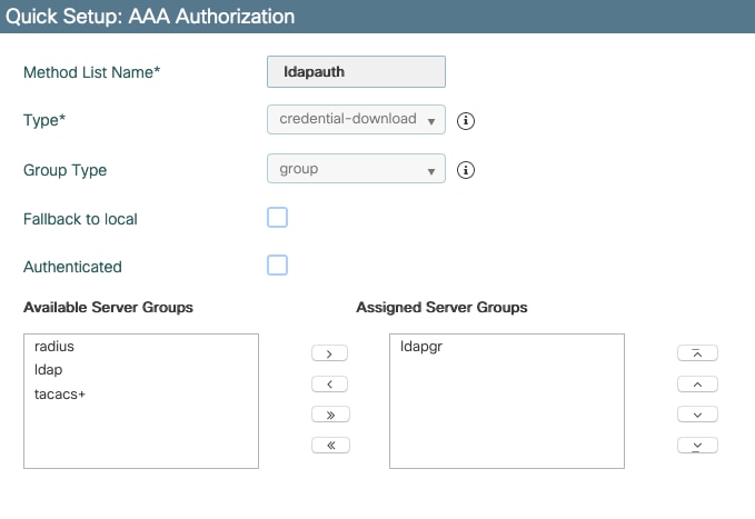 AAA method authorization