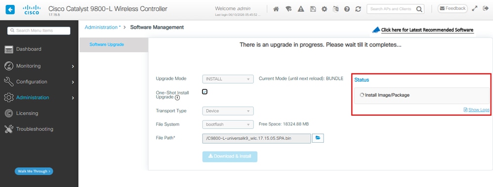 Status Install Image Package