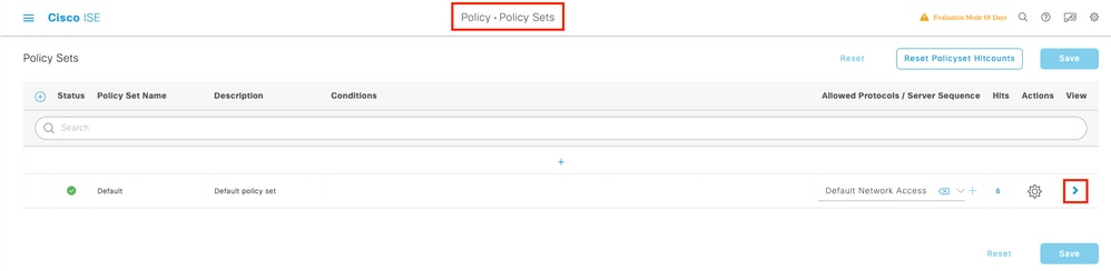 ISE policy sets