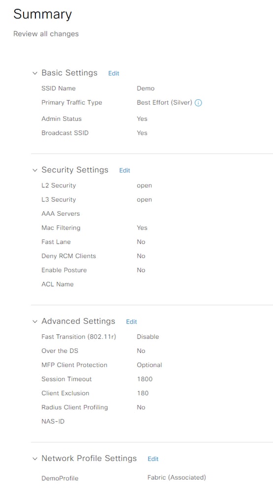 SSID Summary