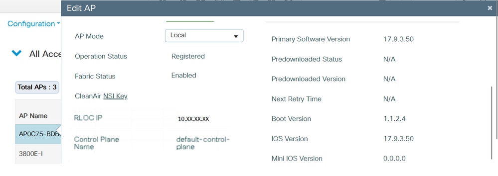 Verify AP Fabric Status