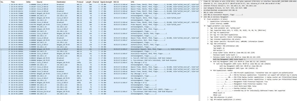 WPA3 SAE + FT NetGear A8000 Association request