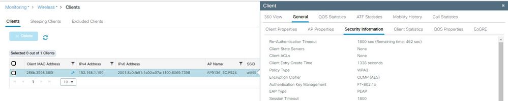 WPA3 Enterprise 802.1x-SHA256 + FT AX211 Client details