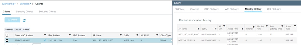 WPA3 Enterprise  802.1x-SHA256 + FT AX211 Mobility History